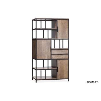 Wandkast Bombay | 3 dr/2la/5 open | Lamulux