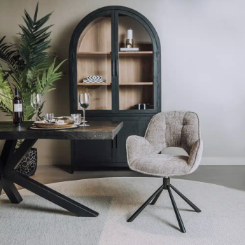 Eetkamerstoel Isola | Draaibaar | Haga Silver