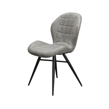 Eetkamerstoel Paris grijs | Microleer Bull Grey 65