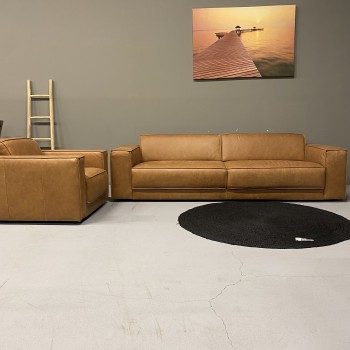 Bank + Fauteuil Frenkie | 3,5 + 1 zits | Leder