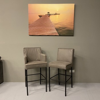 Barkrukken Apeldoorn en Zoeterwoude | Set van 2 | Leder