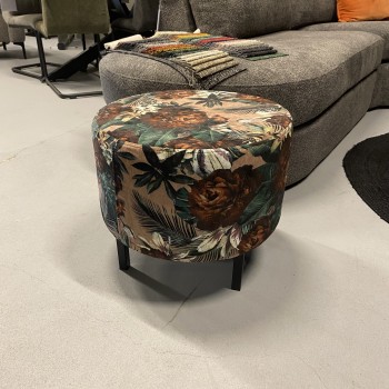 Hocker Paris Ø  50 cm | Flowers | UrbanSofa