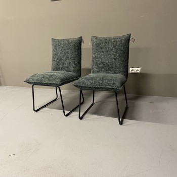 Eetkamerstoel Mabel | Set van 2 | Turquise