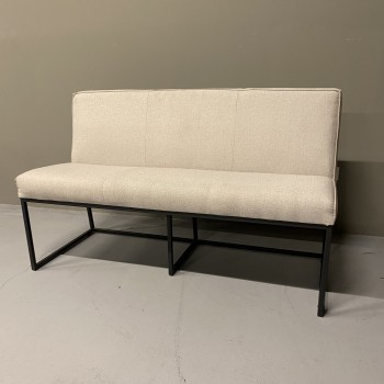 Eetkamerbank Lara | 3 zits | Wit | Stof