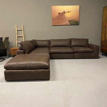 Elementenbank Lionel | Leder | Dark chocolate