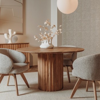 Eetkamertafel Crotone rond | 130x130x77 cm