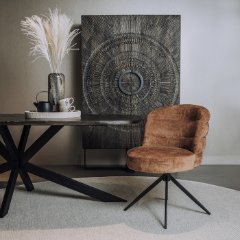 Eetkamerstoel Carro | Draaibaar | Harmony 56 caramel brown