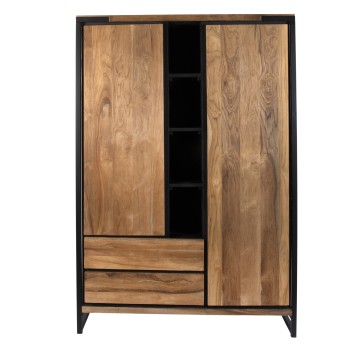 Wandkast Harlem | 2drs/2lade | 130 x 50 x 190 | Mixed wood