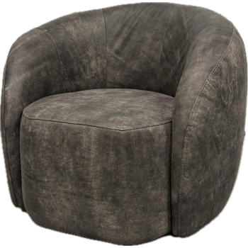 Fauteuil Harlem | Retro Leder | Antraciet
