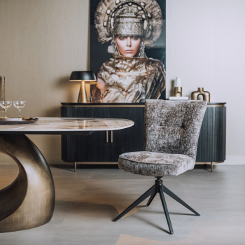 Eetkamerstoel Bardi | Draaibaar | Haga Charcoal