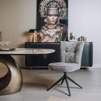 Eetkamerstoel Bardi | Draaibaar | Haga Silver