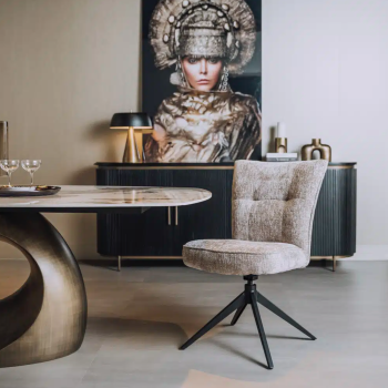 Eetkamerstoel Bardi | Draaibaar | Haga Beige