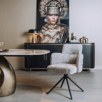 Rumo armchair | swivel 360 | Light grey