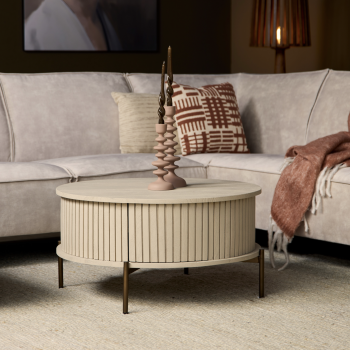 Salontafel Madison Sand | 80 cm | Rond